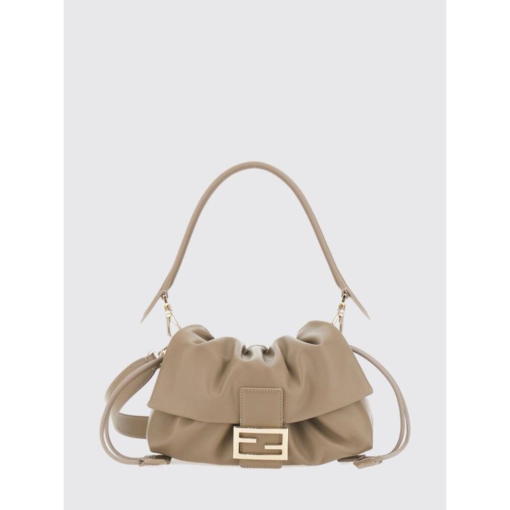 Fendi Women Fendi Medium Baguette Lambskin Nappa Shoulder Bag With Drawstring